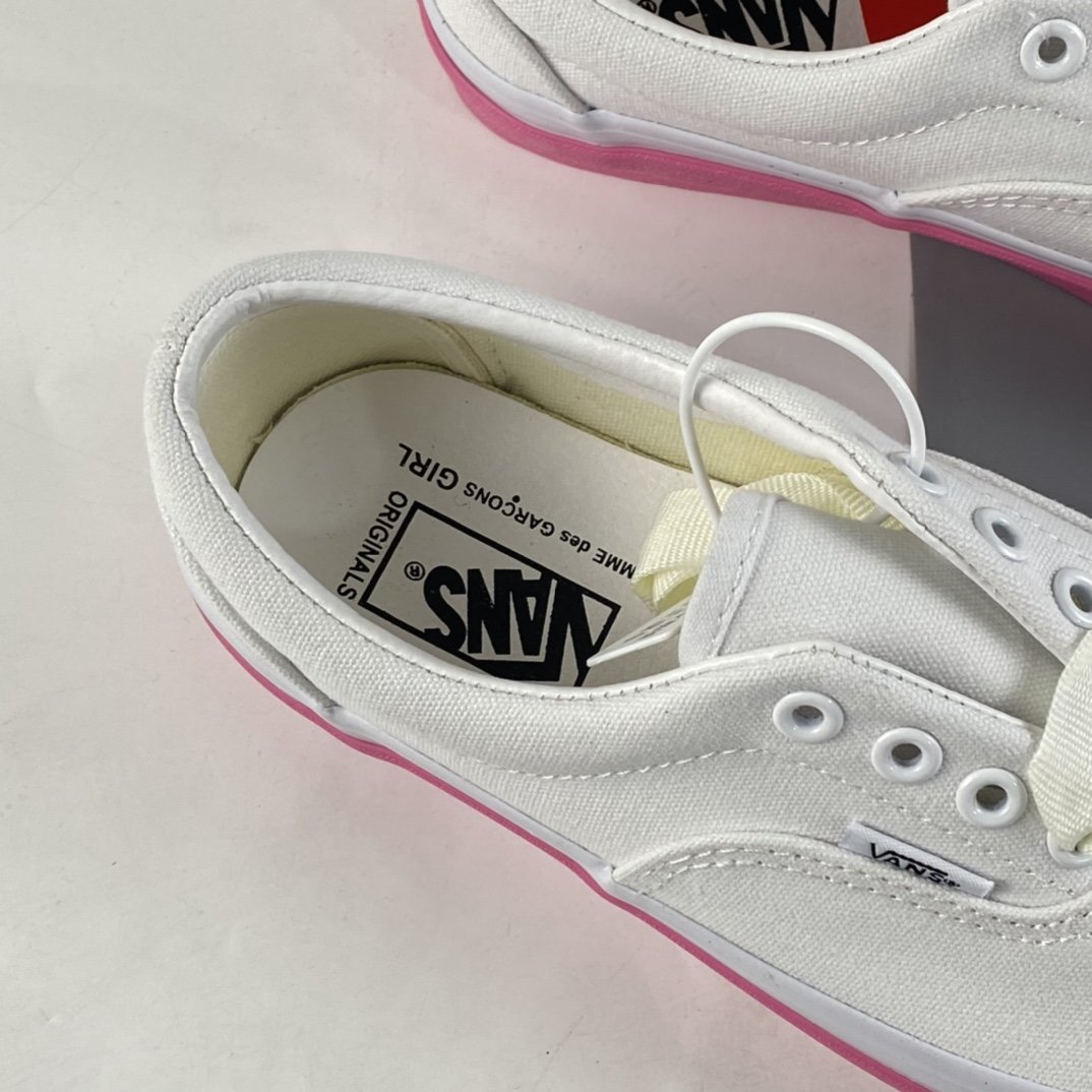 CDGVANS co-branded pink and white shoes CDG GRIL co-branded canvas shoes VN0AZK103XH