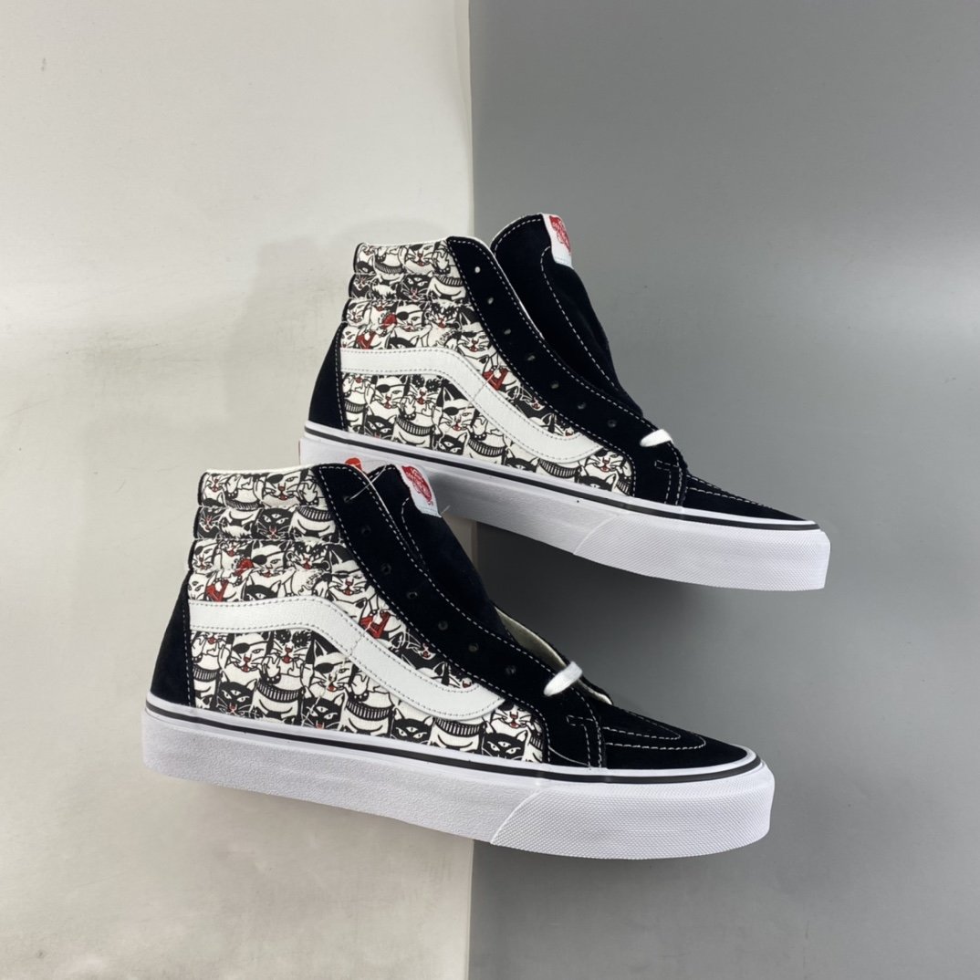 Vans Sk8-Hi high-top cartoon robot cat official synchronous casual vulcanized sports shoes VN0A4BV8BCL