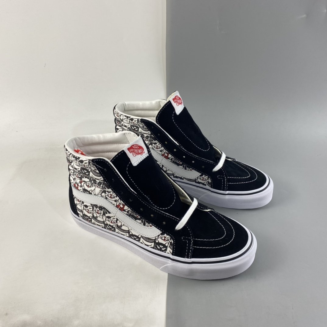 Vans Sk8-Hi high-top cartoon robot cat official synchronous casual vulcanized sports shoes VN0A4BV8BCL