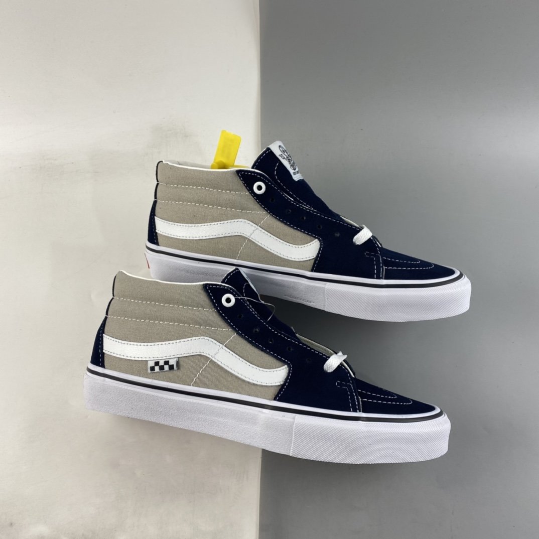 Vans SK8-Mid Pro Vans Official Light Gray Navy Blue