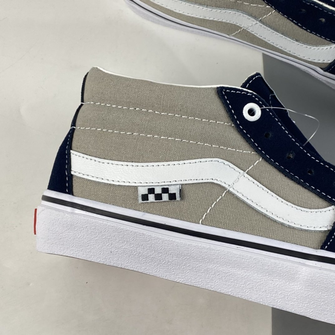 Vans SK8-Mid Pro Vans Official Light Gray Navy Blue