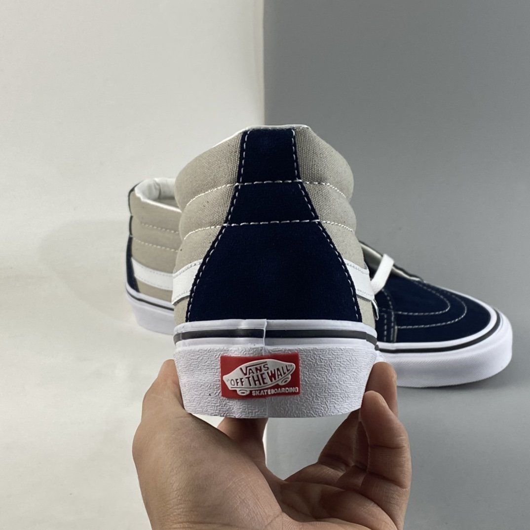 Vans SK8-Mid Pro Vans Official Light Gray Navy Blue