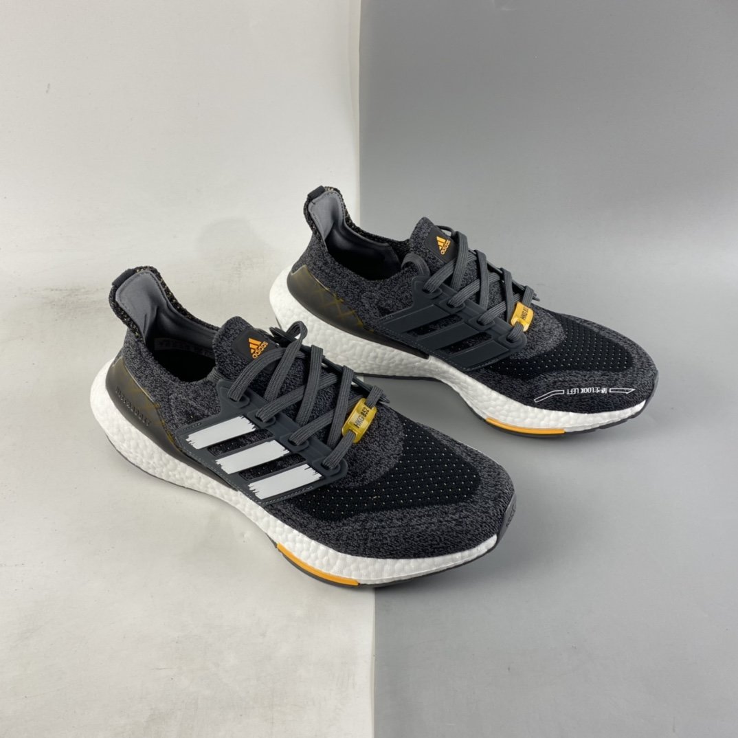 Adidas UltraBoost 21 Thick Popcorn Sock Knit Upper Casual Sports Jogging Shoes GW5838