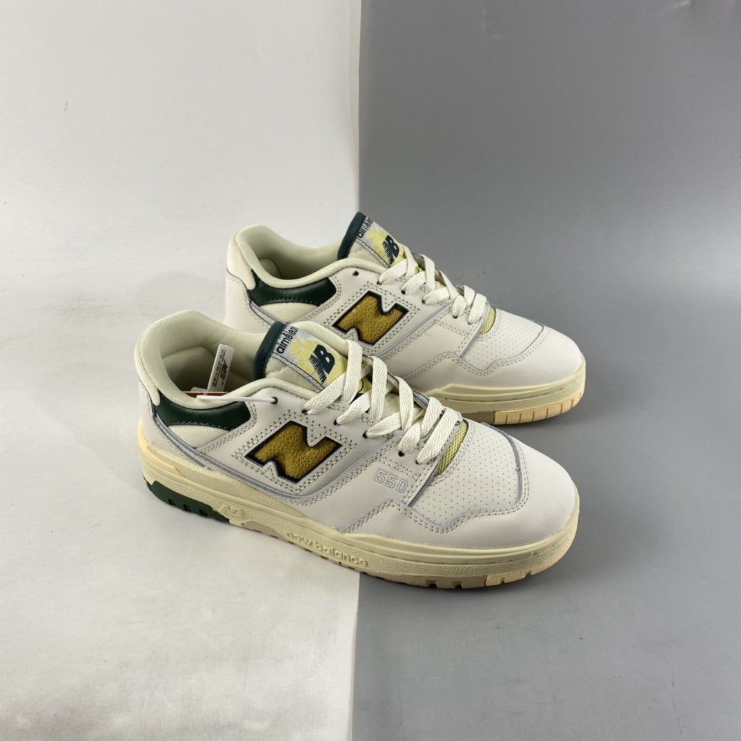 AIMé LEON DORE x New Balance BB550 Series Collaboration New Balance Leather Neutral Casual Running Shoes BB550A2