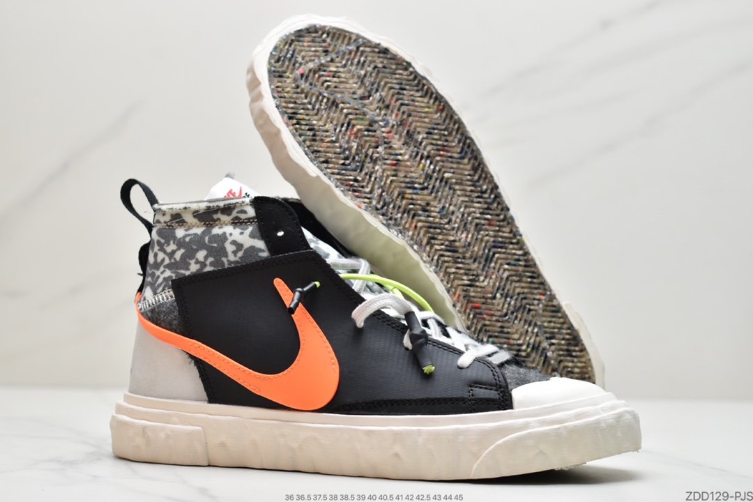 Trailblazer Deconstructed White and Black Leopard Print READYMADE x NIKE Blazer Mid CZ3589-100