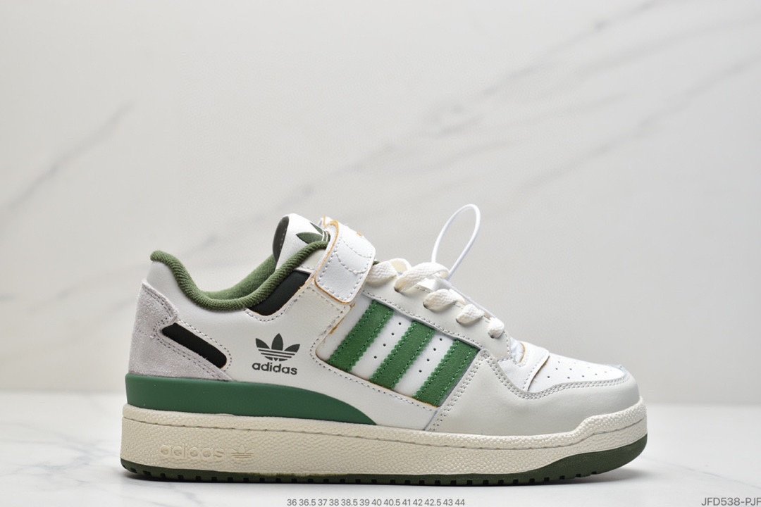 Adidas Clover Originals Forum 84 Low Rome series Velcro low-top retro lace-up all-match casual sports sneakers ”suede denim blue and white tassel thread” GW0298