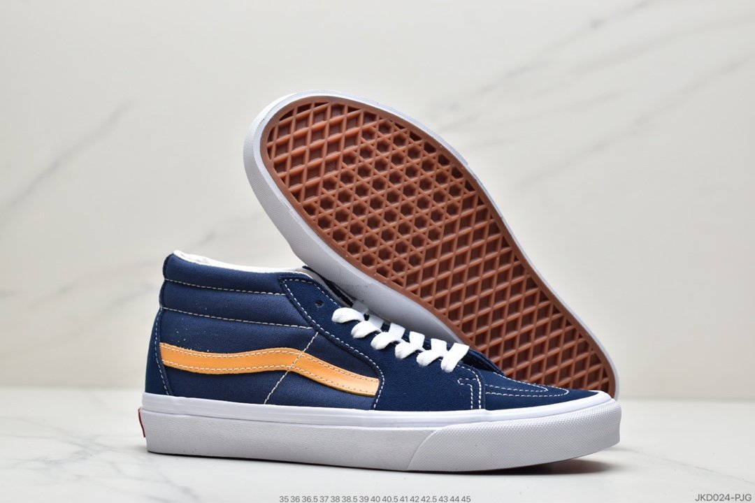 Vulcanization Process Vans VANS Sk8-Mid Classic Mid-Help Men's and Women's Casual Sports Sneakers