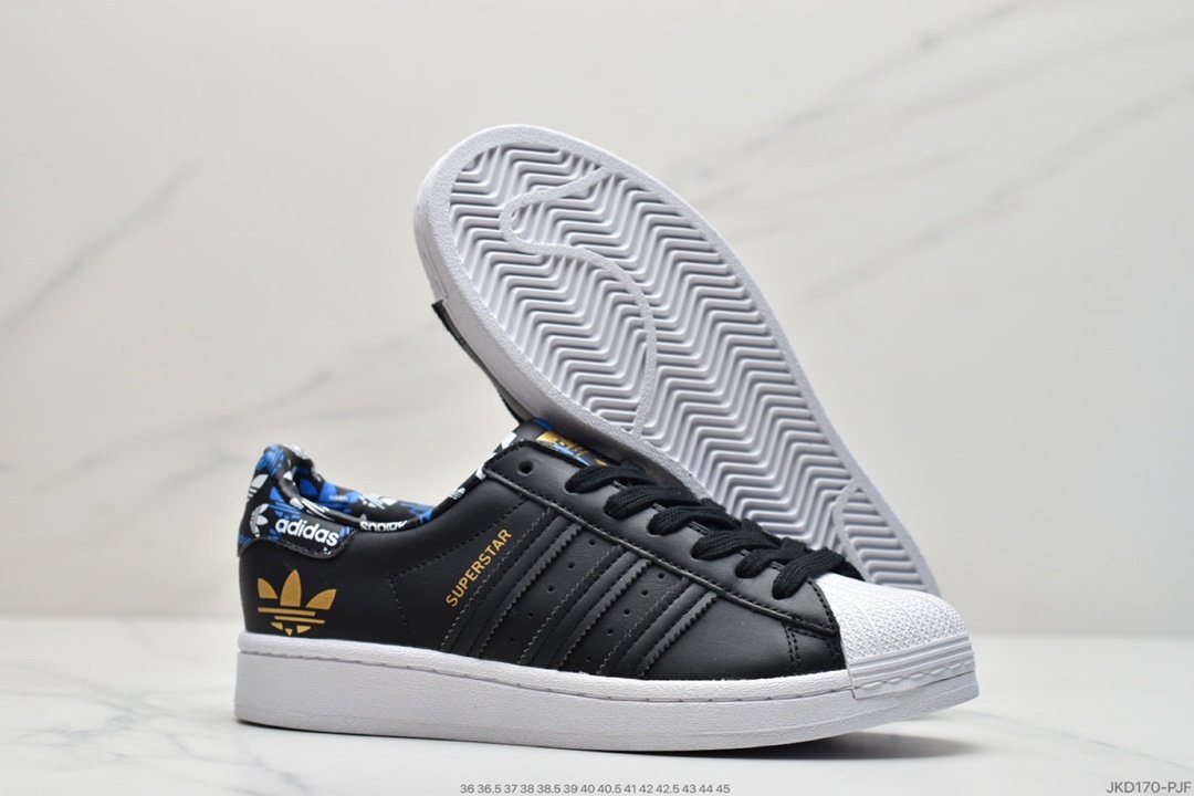 adidas Originals Superstar”White/Blue And White Porcelain”板鞋HO0186