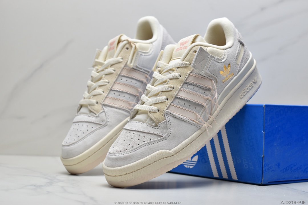 Adidas Forum 84 Low Beige Low Top All-match Trend Casual Sports Sneakers FY4577