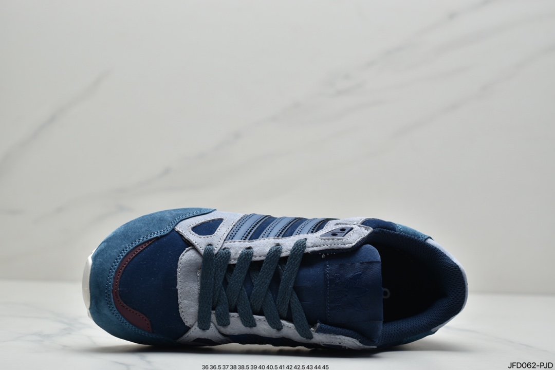 Adidas Clover Originals ZX750 Series Classic Low-Top Retro Casual All-match Sports Jogging Shoes ”Suede Yuanzu Gray Navy Blue” D65229