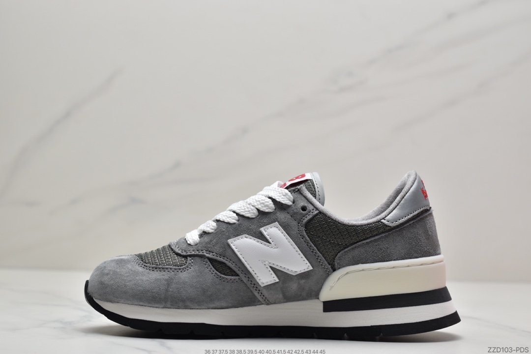 New Balance Made in USA 990V2 High-end American-made jogging shoes ”Yuanzu Gray Red Label” M990VS2