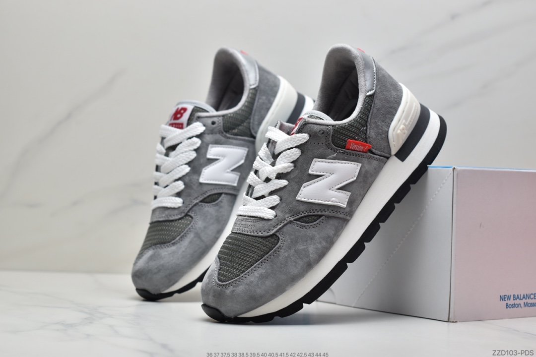 New Balance Made in USA 990V2 High-end American-made jogging shoes ”Yuanzu Gray Red Label” M990VS2