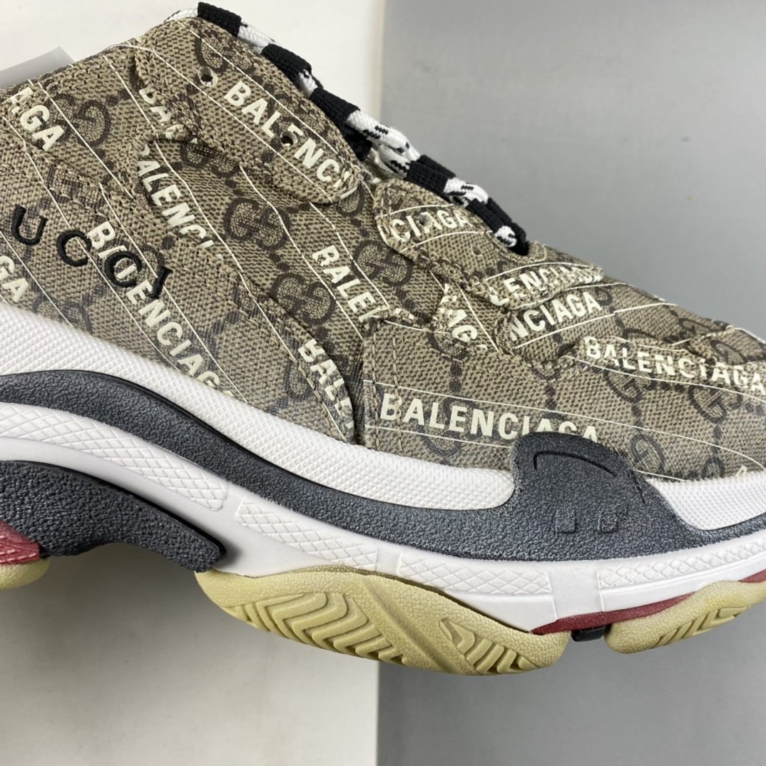 Gucci x Balenciaga Triple S Edition Patchwork Vintage Daddy Shoes