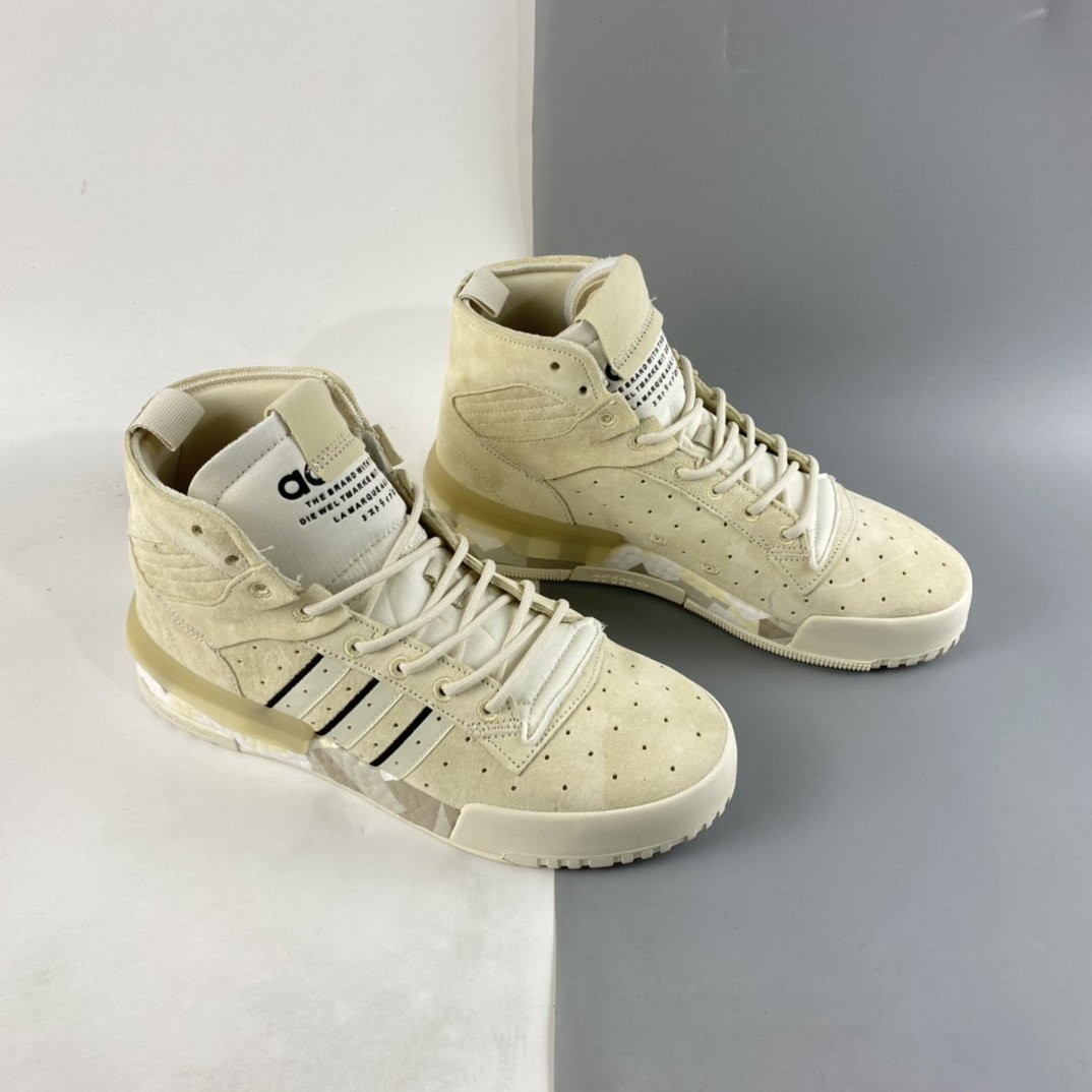 Adidas Rivalry RM Low Boost Striped Contrast Color Thick Sole High Top Casual Sneakers FV5026