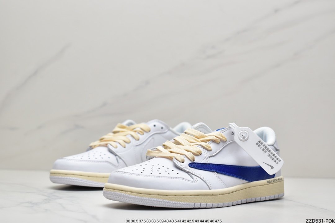 Travis Scott x Fragment x Air Jordan 1 Low ”Military Blue” Lightning Barb High DM6839