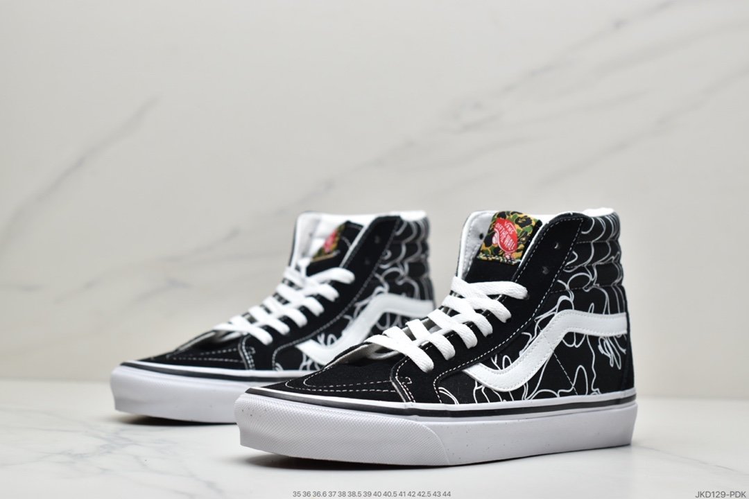 VANS SK8-Hi Slim high-top fashion men's and women's canvas shoes vulcanized shoes couple casual shoes all-match skateboard shoes