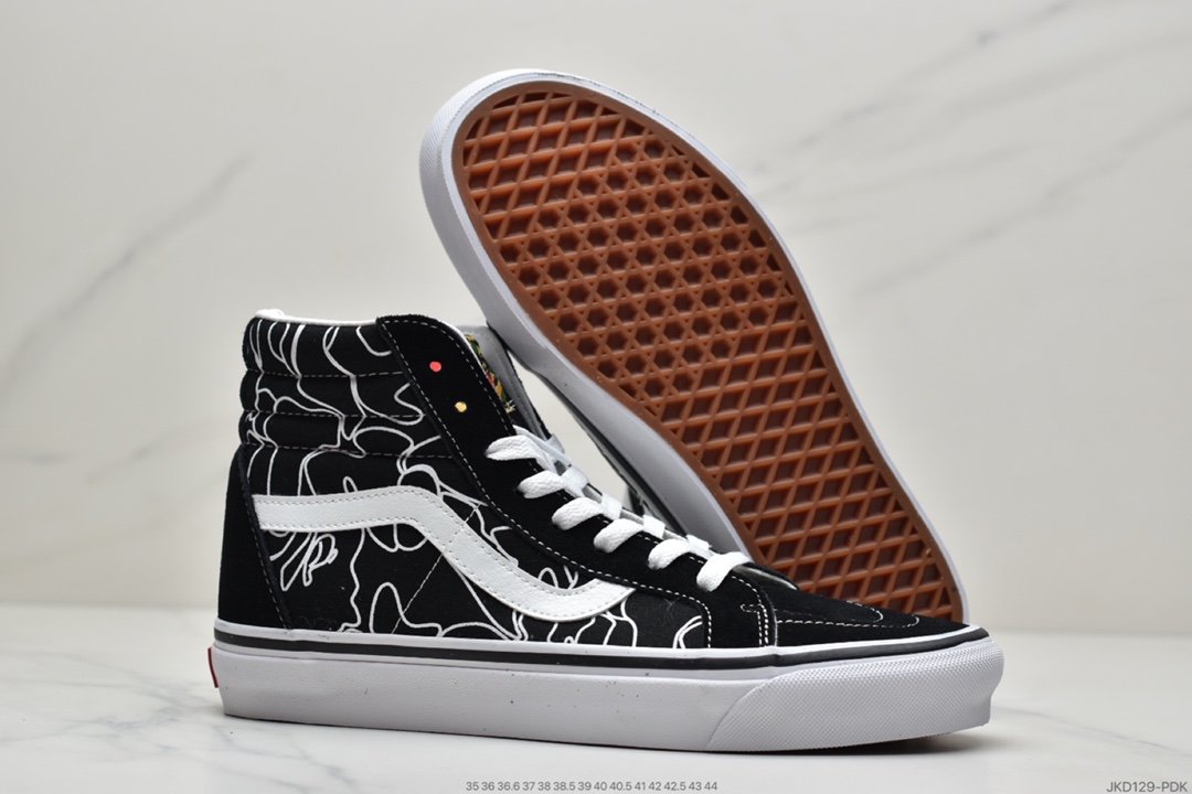 VANS SK8-Hi Slim high-top fashion men's and women's canvas shoes vulcanized shoes couple casual shoes all-match skateboard shoes