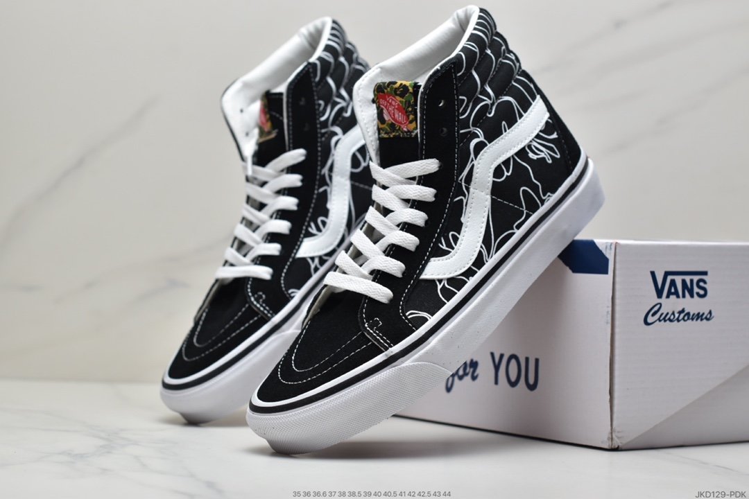 VANS SK8-Hi Slim high-top fashion men's and women's canvas shoes vulcanized shoes couple casual shoes all-match skateboard shoes