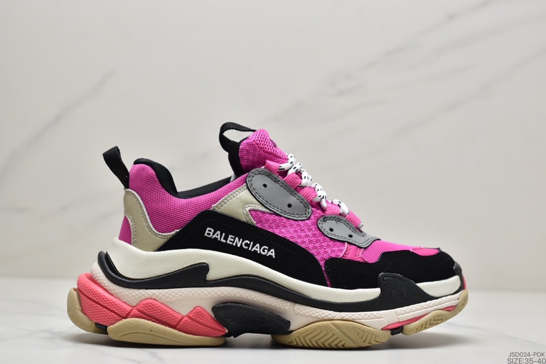 Dad Shoes Balenciaga Triple-S Sneaker Fashion Retro Thick Sole 656686 W06G0 1001