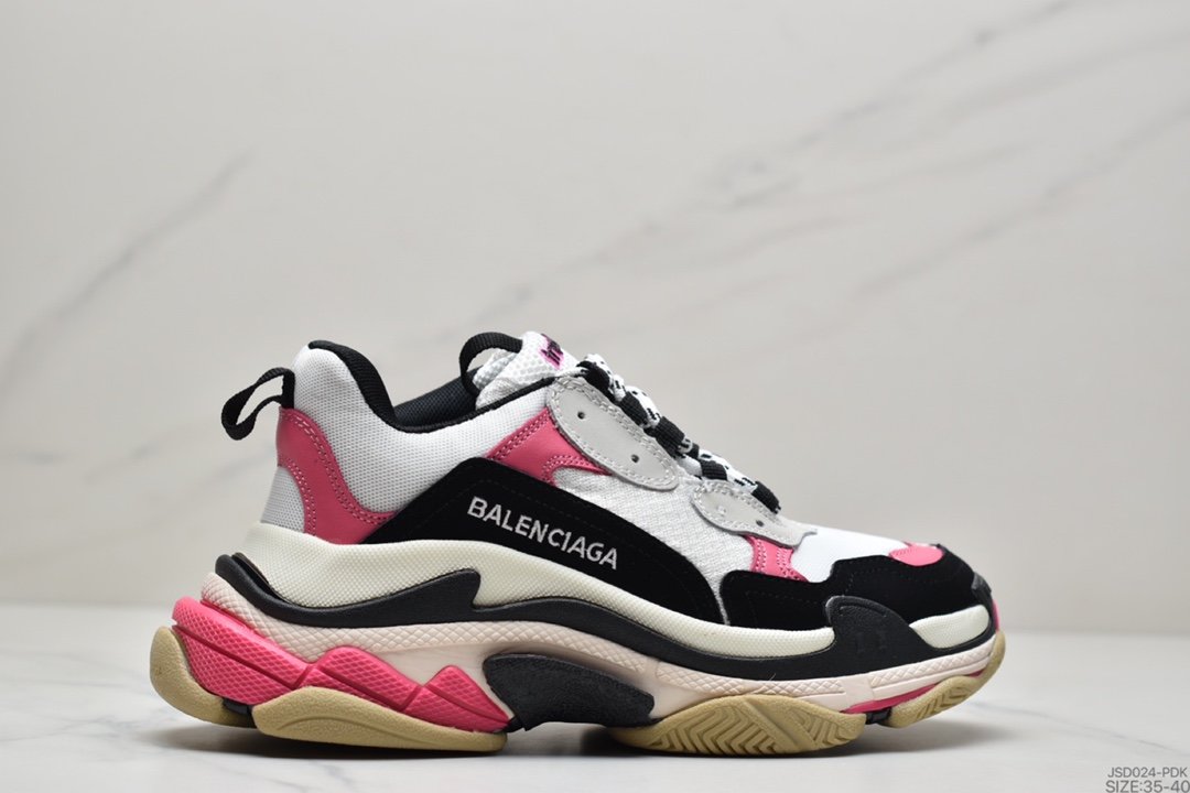 Dad Shoes Balenciaga Triple-S Sneaker Fashion Retro Thick Sole 656686 W06G0 1001