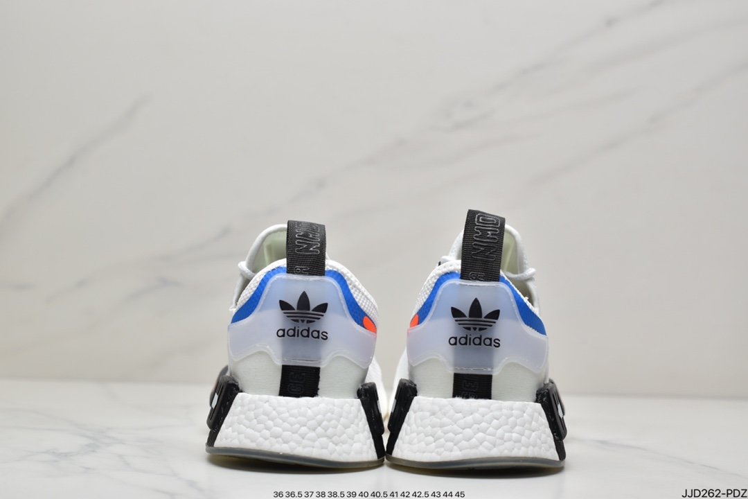 Really explosive Adidas NMD R1 Boost V2 second generation 3M reflective elastic knitted popcorn cushioning running shoes FZ3206