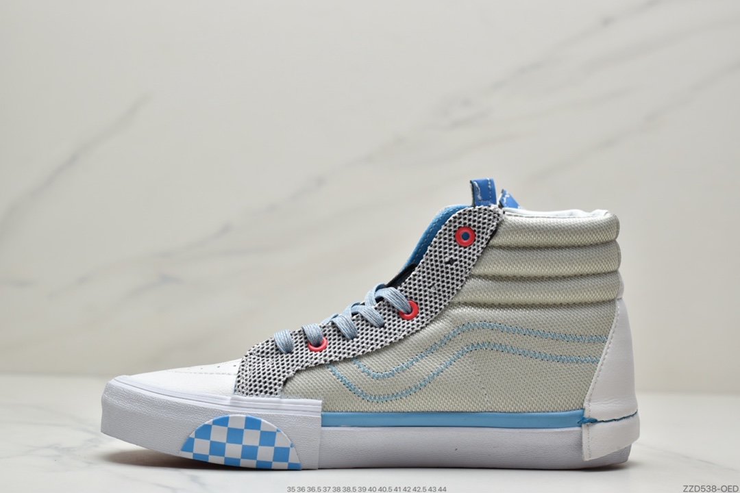 Vans Sk8-Hi Reissue Ca Zip Deconstruction High-Top Canvas Casual Sneakers