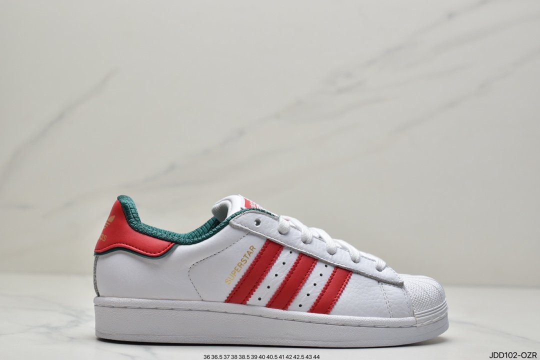 Adidas Originals Superstar Classic Shell Casual Head Casual Sneakers Red Snake Print EE9151 EE9152