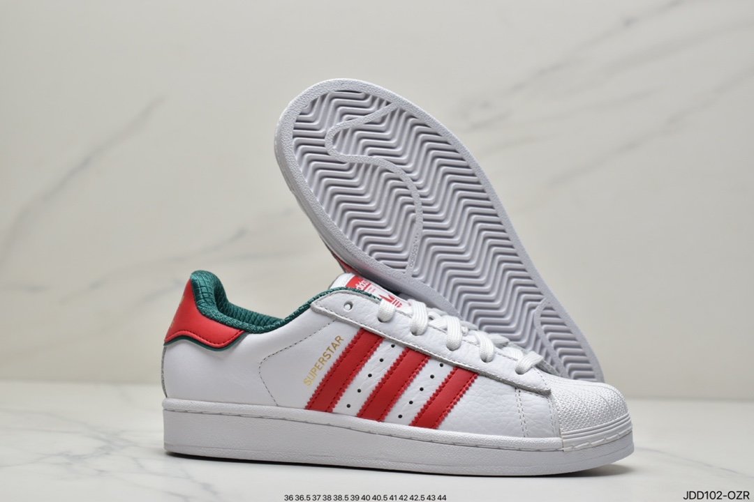 Adidas Originals Superstar Classic Shell Casual Head Casual Sneakers Red Snake Print EE9151 EE9152