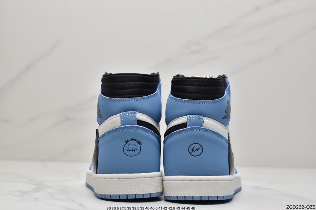 North Carolina Blue Fragment x Travis Scott x Air Jordan 1 Heavyweight Joint DH3277-109