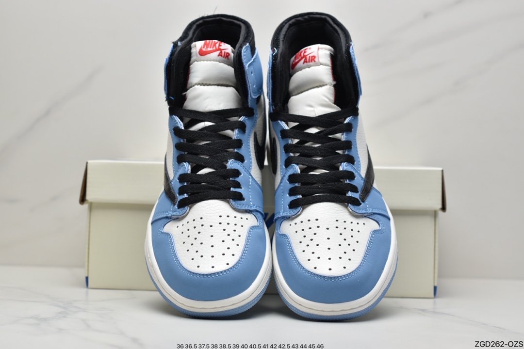 North Carolina Blue Fragment x Travis Scott x Air Jordan 1 Heavyweight Joint DH3277-109