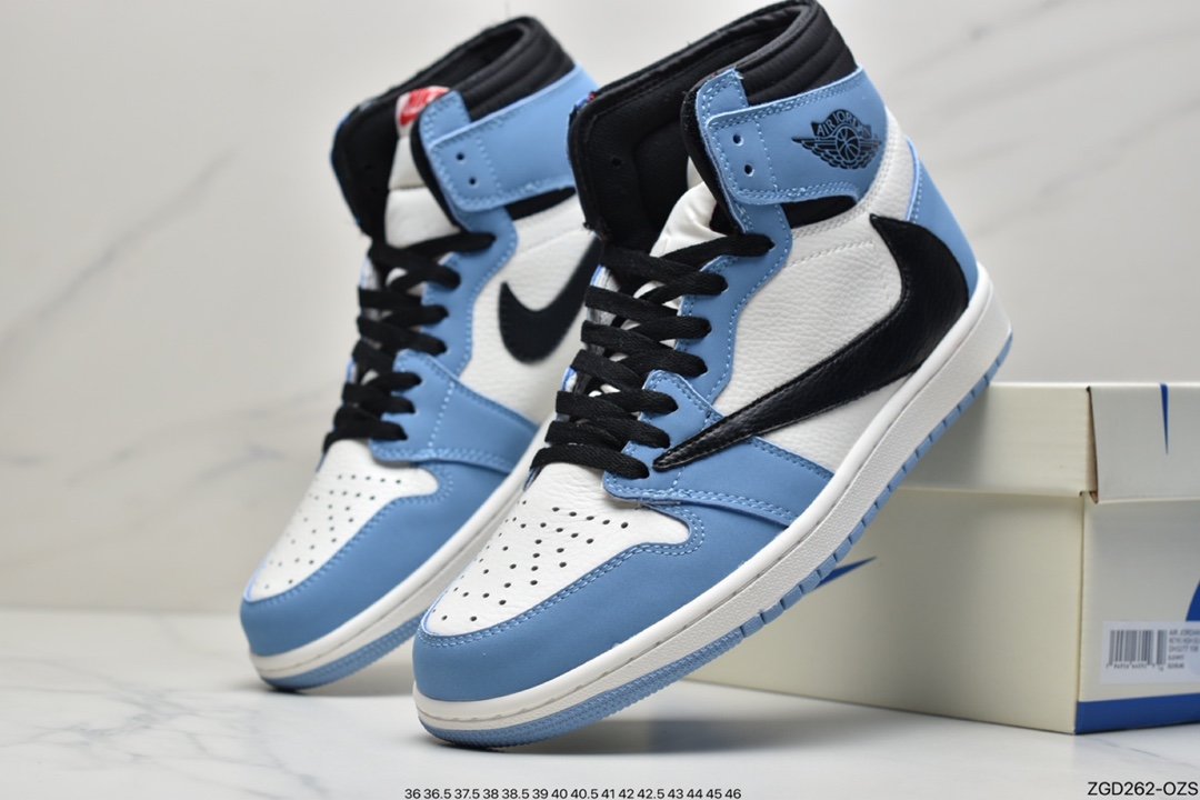 North Carolina Blue Fragment x Travis Scott x Air Jordan 1 Heavyweight Joint DH3277-109