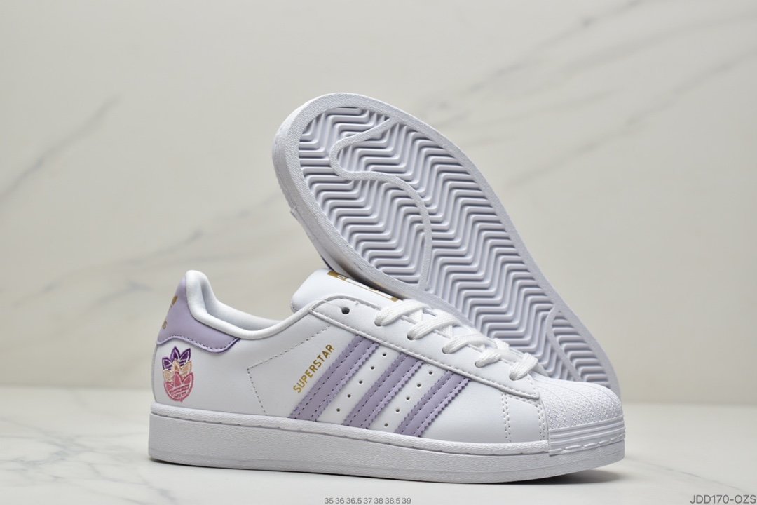 Adidas Originals Superstar clover shell head all-match casual shoes FW2901