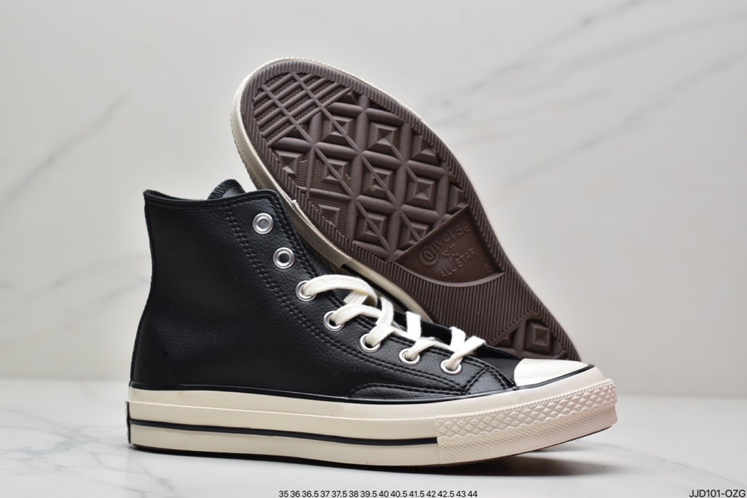 High-top super soft leather converse 1970S classic retro black 170369C