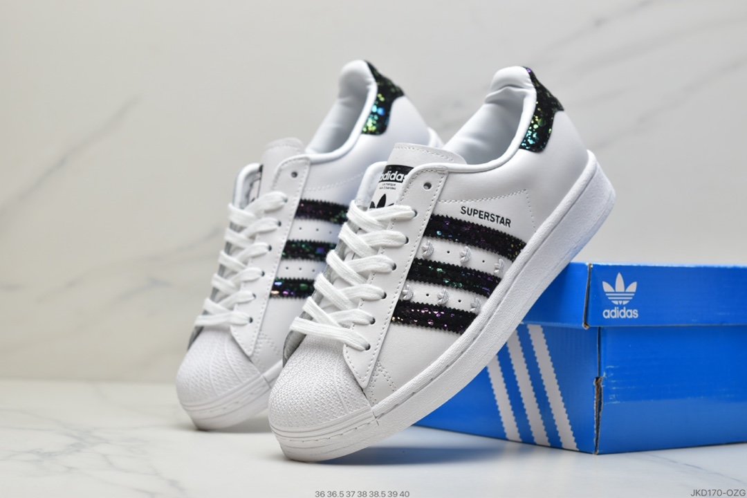 adidas Originals Superstar Metal Toe Shell Head Classic Versatile Casual Sports Sneakers HO4237