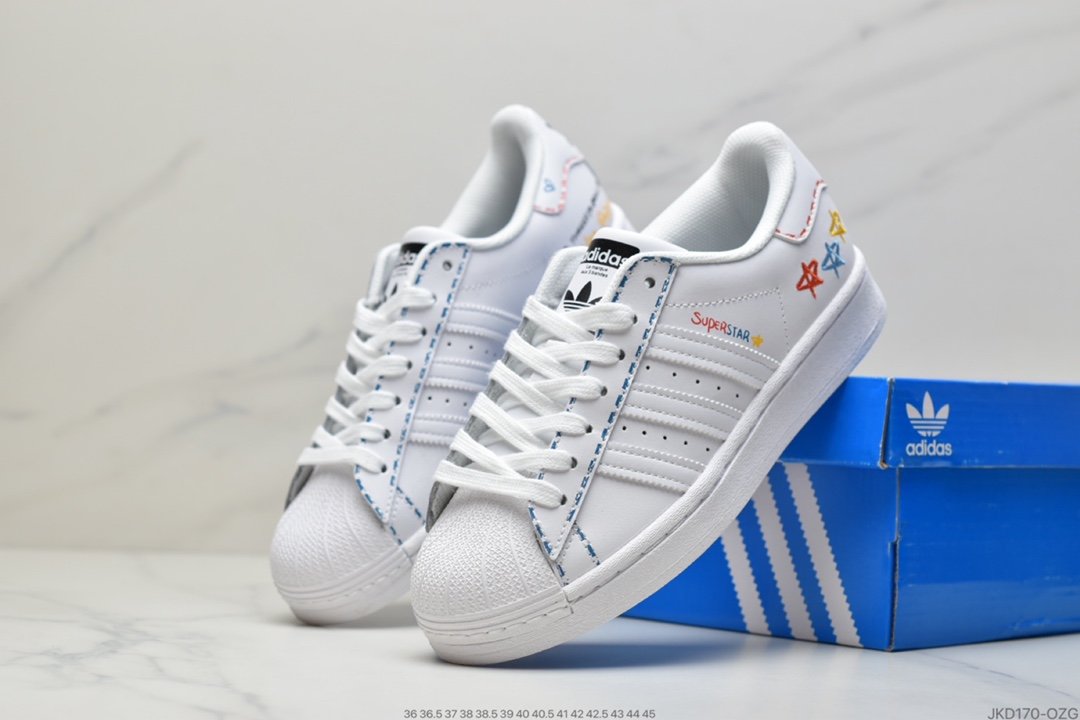 adidas Originals Superstar Metal Toe Shell Head Classic Versatile Casual Sports Sneakers HO4237