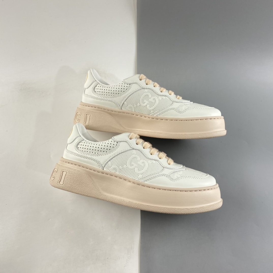 GUCCI Chunky B luxury brand Gucci low-top all-match leather casual casual sneakers