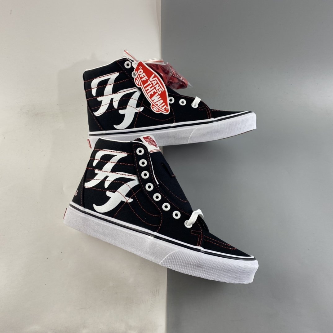 Vans SK8-Hi Vans Official Black Warrior Spitfire Joint Skateboard Shoes Foo Fighters Band Joint VN0A4U3C2GB