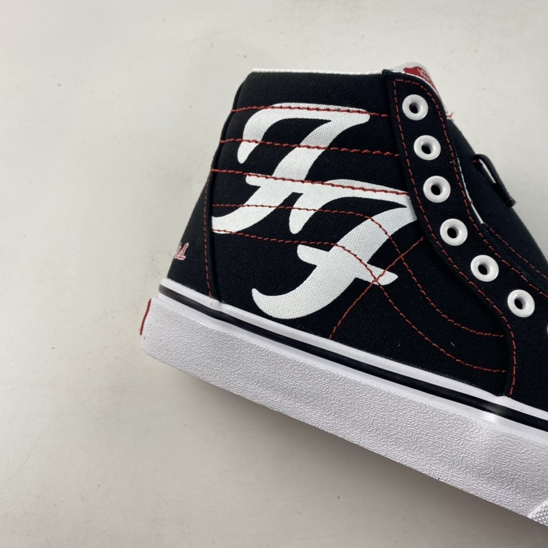 Vans SK8-Hi Vans Official Black Warrior Spitfire Joint Skateboard Shoes Foo Fighters Band Joint VN0A4U3C2GB