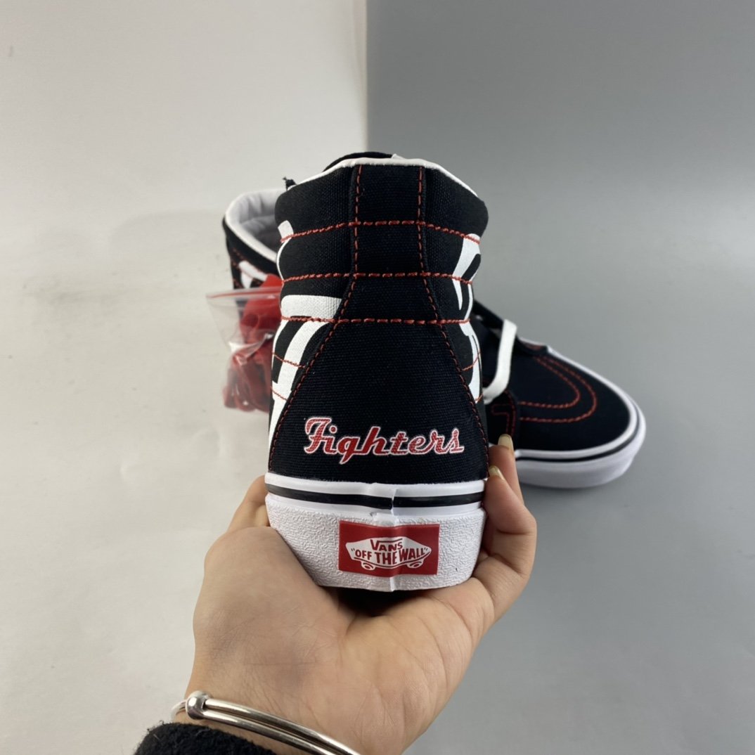 Vans SK8-Hi Vans Official Black Warrior Spitfire Joint Skateboard Shoes Foo Fighters Band Joint VN0A4U3C2GB