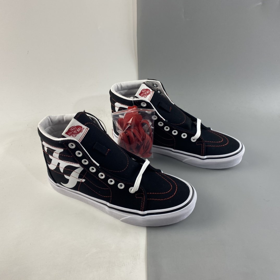 Vans SK8-Hi Vans Official Black Warrior Spitfire Joint Skateboard Shoes Foo Fighters Band Joint VN0A4U3C2GB