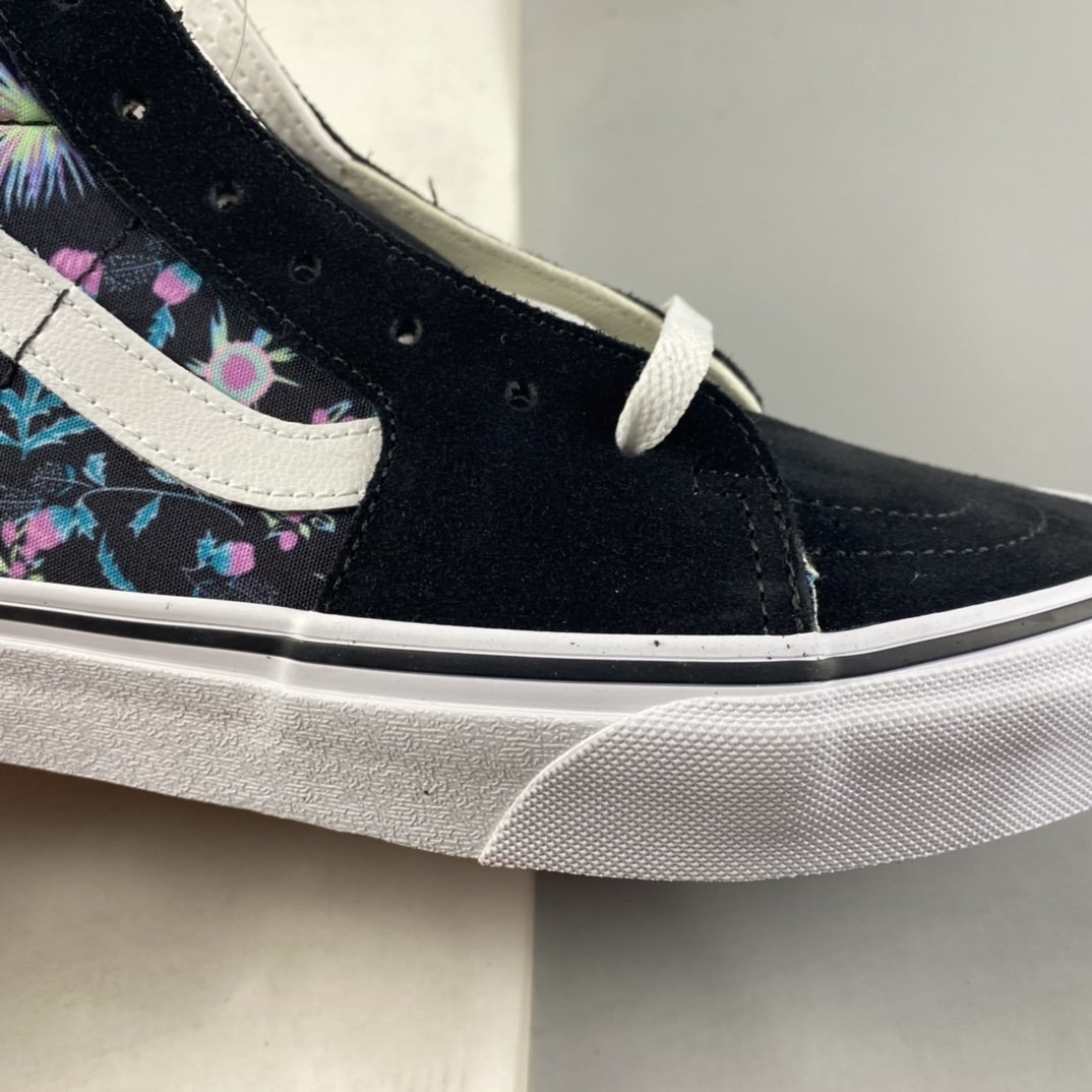 Vans Sk8-Hi color floral print men's and women's high-top shoes VN0A32QG3VD