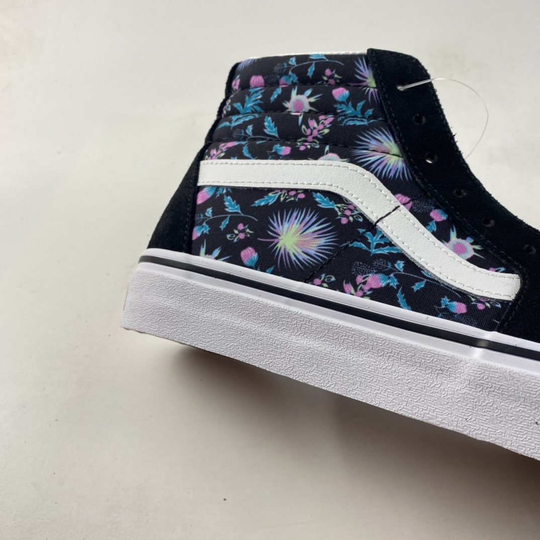 Vans Sk8-Hi color floral print men's and women's high-top shoes VN0A32QG3VD