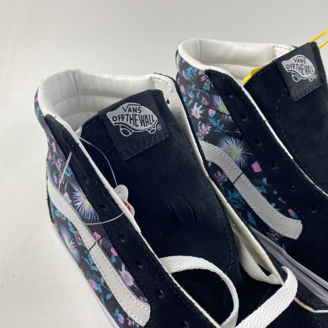 Vans Sk8-Hi color floral print men's and women's high-top shoes VN0A32QG3VD