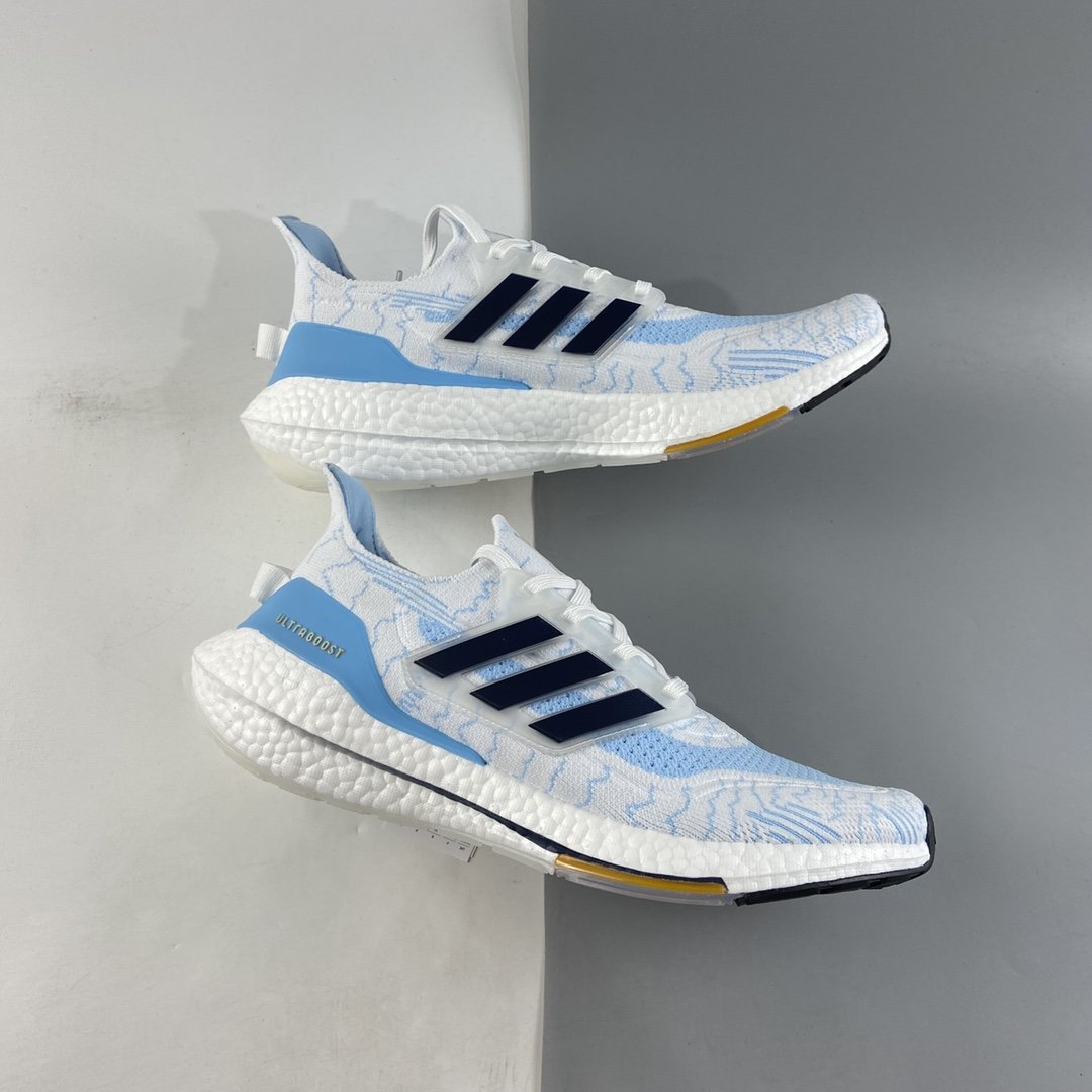 Adidas UltraBoost 21 Thick Popcorn Sock Knit Upper Casual Sports Jogging Shoes GZ7120