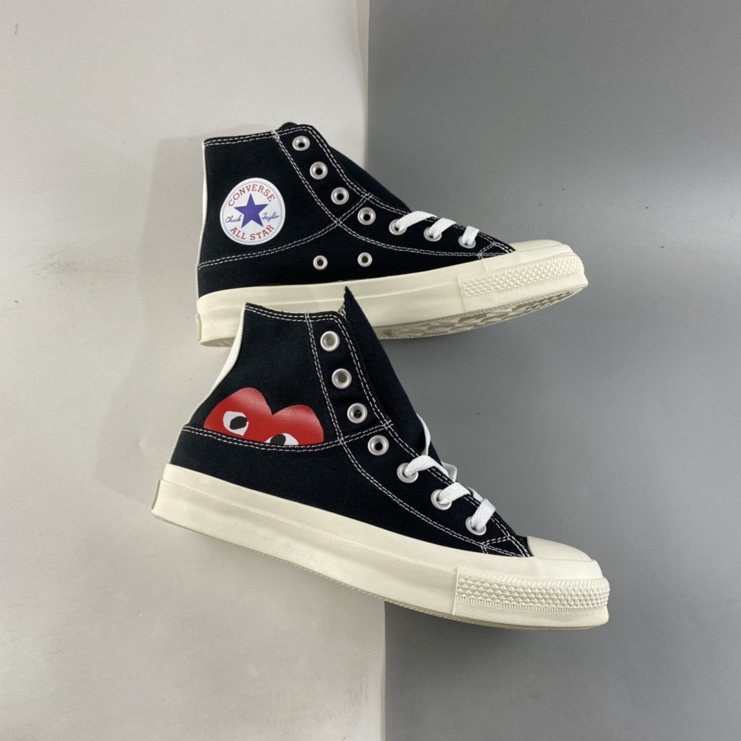 Converse x cdg 2021 autumn and winter models Kawakubo Ling joint high-top casual board shoes 1CL876