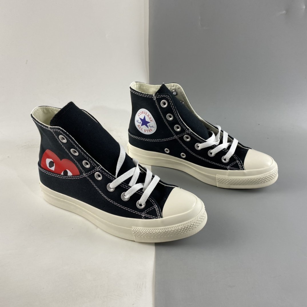 Converse x cdg 2021 autumn and winter models Kawakubo Ling joint high-top casual board shoes 1CL876