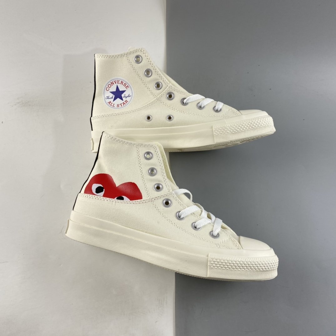 Converse x cdg 2021 autumn and winter models Kawakubo Ling joint high-top casual board shoes 1CL877