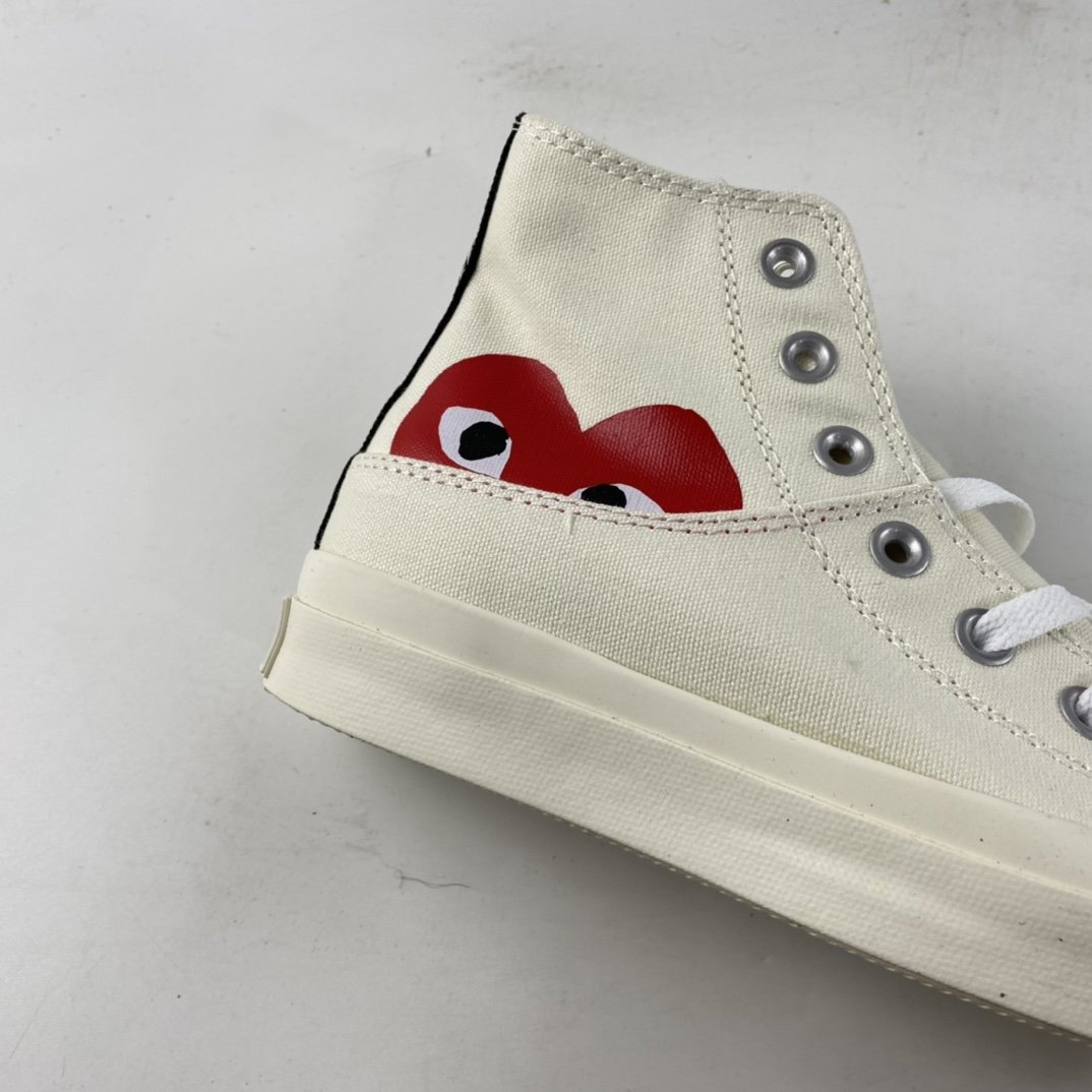 Converse x cdg 2021 autumn and winter models Kawakubo Ling joint high-top casual board shoes 1CL877