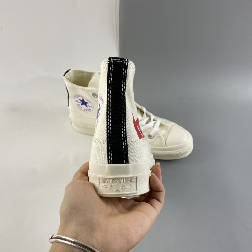 Converse x cdg 2021 autumn and winter models Kawakubo Ling joint high-top casual board shoes 1CL877