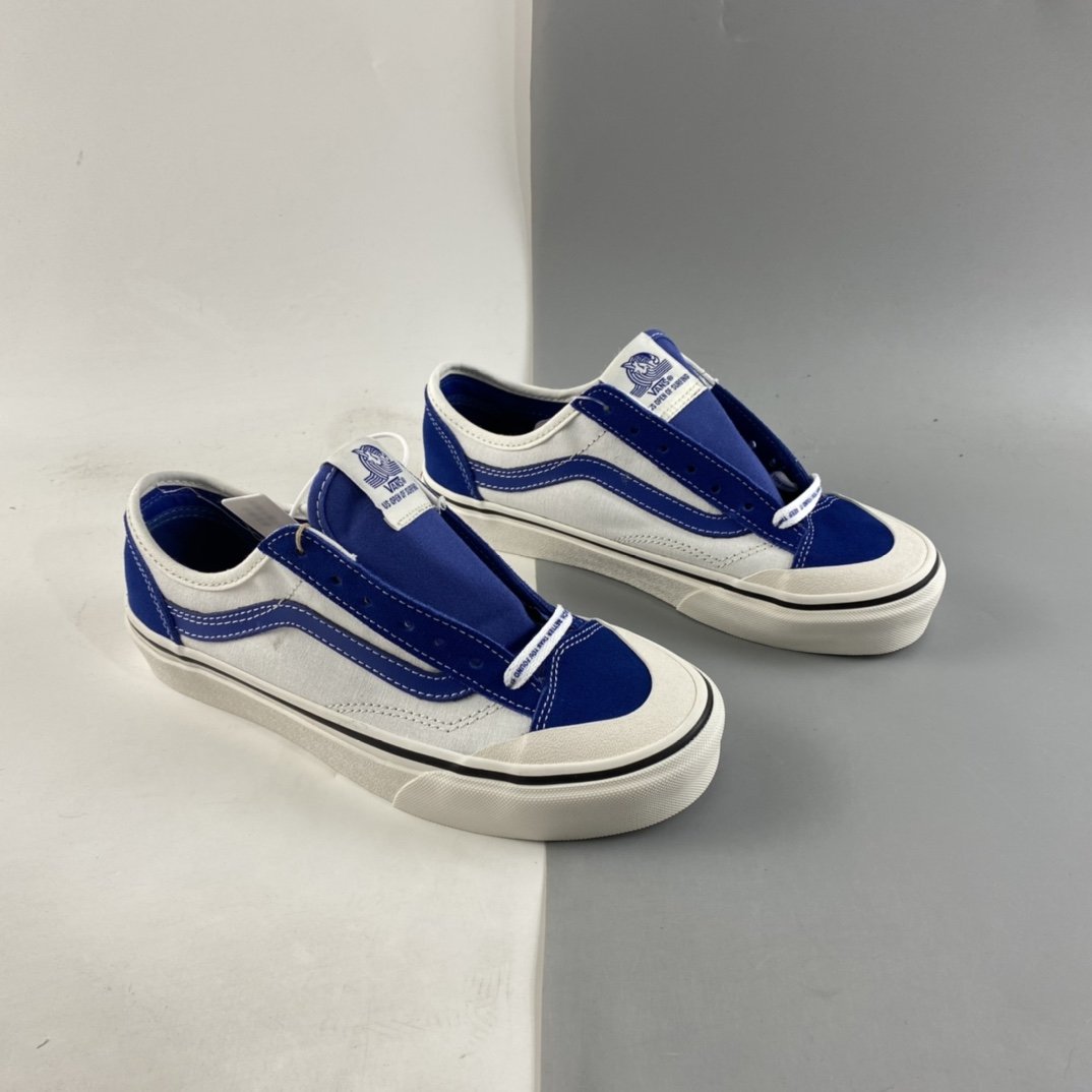 Vans Decon SF Lace-Up White and Blue String Label Shoelaces Baotou Killer Whale VN0A3MVL2FE